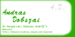 andras dobszai business card